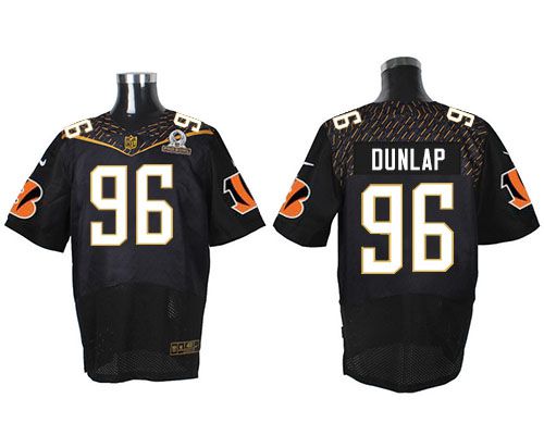 Nike Bengals #96 Carlos Dunlap Black 2016 Pro Bowl Men's Stitched NFL Elite Jersey - Click Image to Close